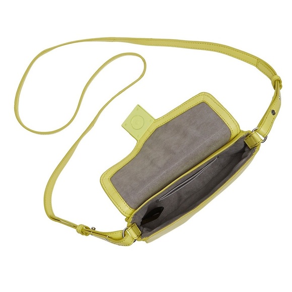 NWT Vince Camuto Lefto Leather Crossbody Bag - Lemon Mustard/Lamb Arina - Picture 5 of 5